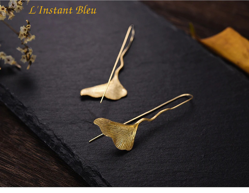 Boucles d’oreilles Bohème Ginkgo «Sōḥa»-9.1