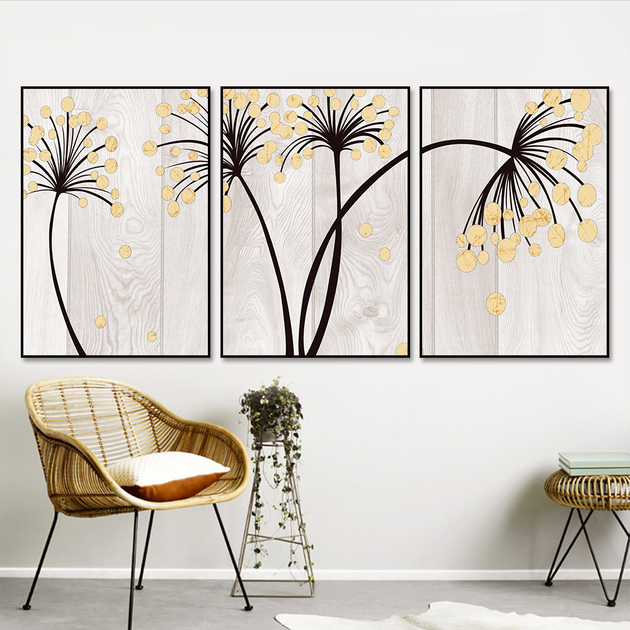 Abstraite-moderne-Fleurs-D-coration-de-La-Maison-Fleur-Toile-Peinture-Affiches-et-Gravures-Nordique-Images