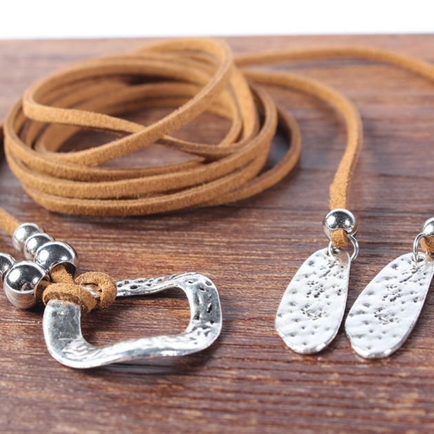 Collier-femme-en-cuir-marron-siber-Bijoux-Accessoires-Dames-en-cuir-collier-femmes-collier-ethnique