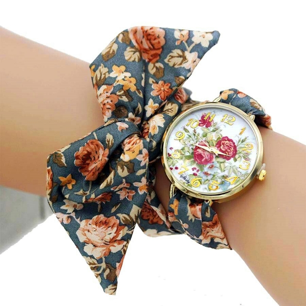 Shsby-mise-jour-femmes-robe-montre-dames-fleur-tissu-montre-Bracelet-haute-qualit-tissu-or-montre