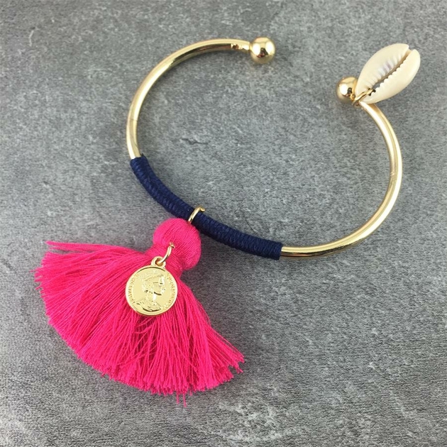8-couleurs-boh-me-gland-charme-Bracelets-pour-femme-de-mode-couleur-or-argent-manchette-Bracelets