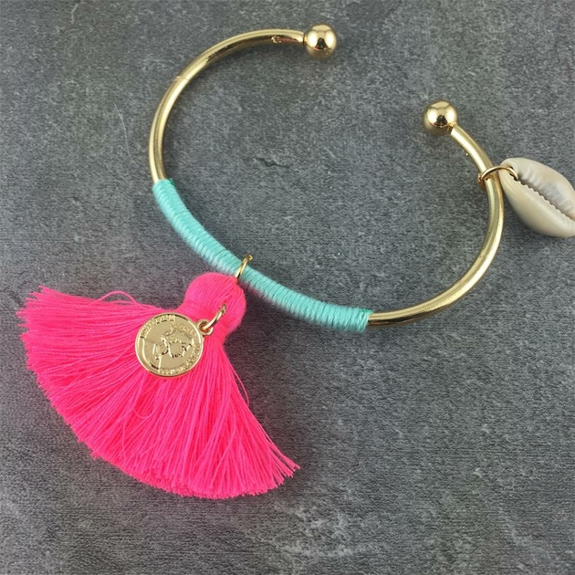 8-couleurs-boh-me-gland-charme-Bracelets-pour-femme-de-mode-couleur-or-argent-manchette-Bracelets
