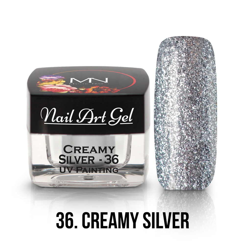 UV-Painting-Nail-Art-Gel-36-Creamy-Silver
