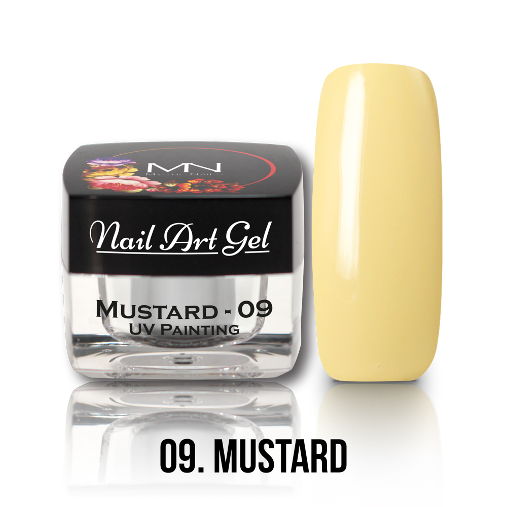 UV-Painting-Nail-Art-Gel-09-Mustard