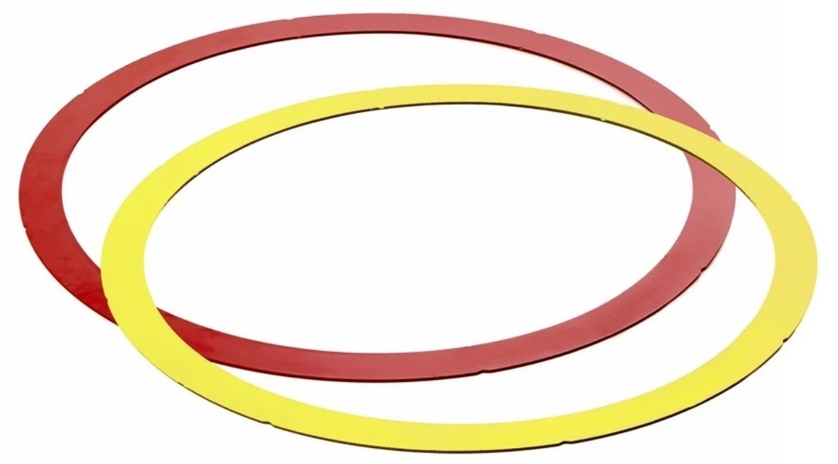 cercle jaune et rouge