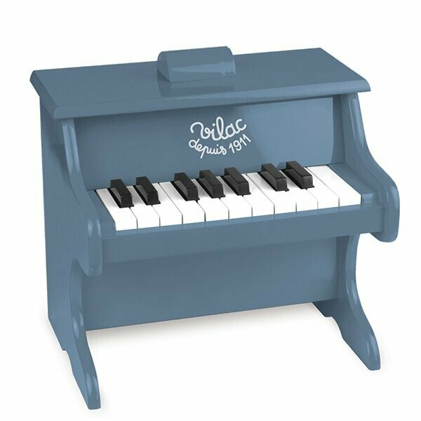 piano bleu en bois 18 touches avec partitions - vilac - jouet musicale - l'atelier dyloma