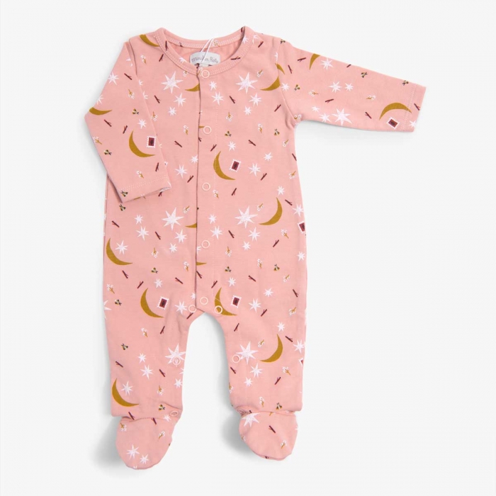 pyjama jersey après la pluie rose étoiles -cont - après la pluie - l'atleier dyloma - moulin roty