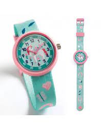 montre cheval , marque djeco ,modagogique , etanheanti choc , montre pédaggique , apprendre a lire l'heure