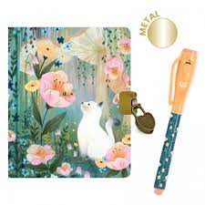 petit carnet secret kendra , djeco , l'atelier dyloma , feutre magique , lampe unv , journal intime