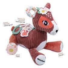 peluche d'activitz mélimélos la biche , les déglingos ,cadeau de naissance , dès 18s etplus ,peluche activités