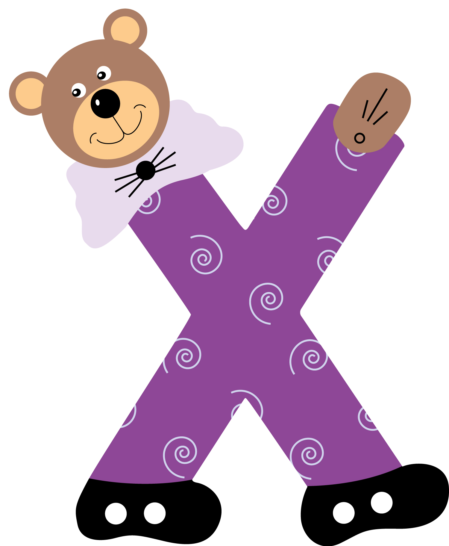 lettre-ourson-x-lot-de-5