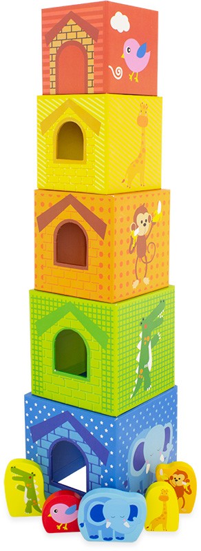 cubes-gigognes-5-blocs-jungle , l'atleier dyloma , mimizan ,eveil et jeux