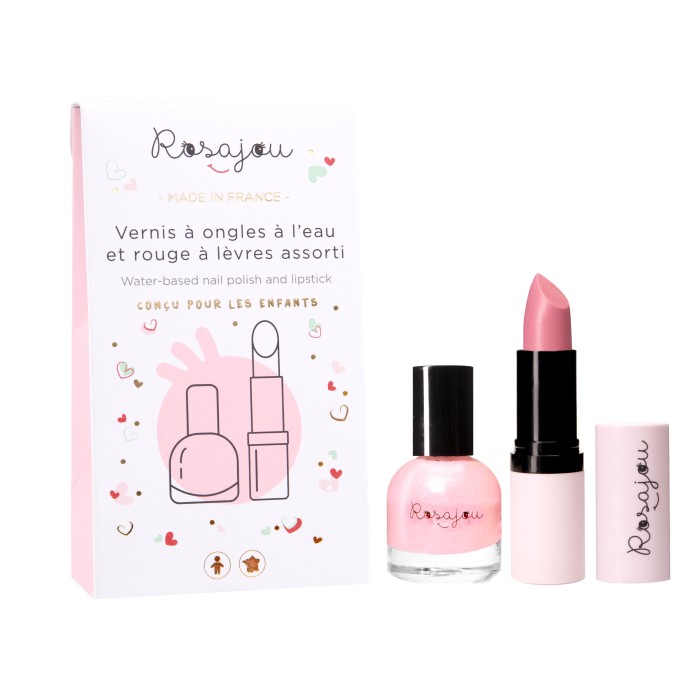 baume-vernis-ballerine-coffret duo ballerine vegan , rosajou , conçu pour les enfants , l'atelier dyloma , mimizan