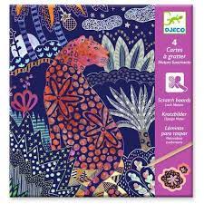 carte à gratter nature luxuriante , djeco , de 4 a 8 ans , mimizan