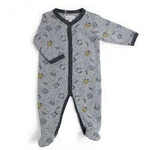 pyjama jersey gris chiné les moustaches -in roty - vetements bébé -telier dyloma - mimizan -ds conceptstore -ouvert a la'année