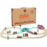grand circuit train en bois express , vilac , circuit train de noel , l'atelier dyloma jouet mimizan