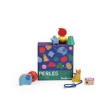 jeu de perles en bois à enfiler , les toutis ; moulin roty , l'atelier dyloma , mimizan , jeux en bois dès 218 mois