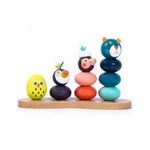 empilable animaux multi-activité en bois moulin roty , dans la jungle , cadeau dès 1 an