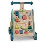 chariot de marche d'activités dans la jungle , moulin roty , chariot de marche avec cube en bois , l'atelier dyloma , mkimizan