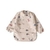 tablier bavoir repas dino beige , littleli , l'atelier dyloma mimizan plage ,maanche longue
