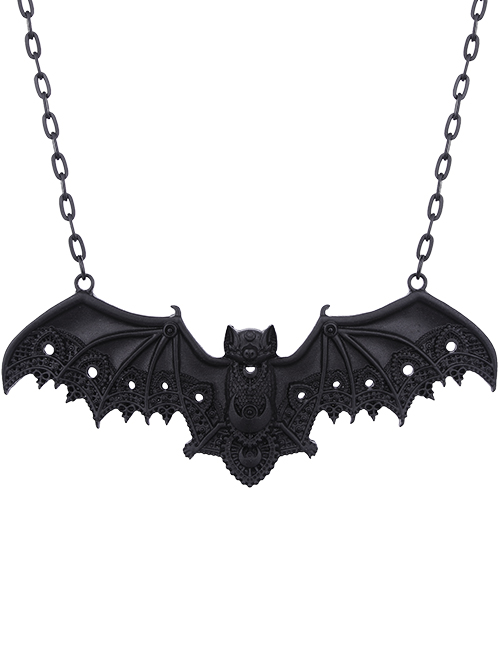 Lace Bat Black pendant 1