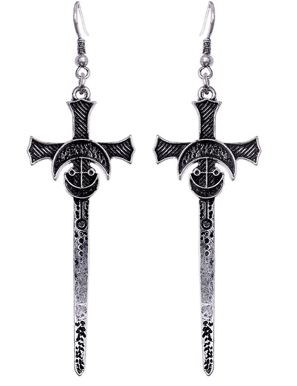 SILVER SWORDS EARRINGS1