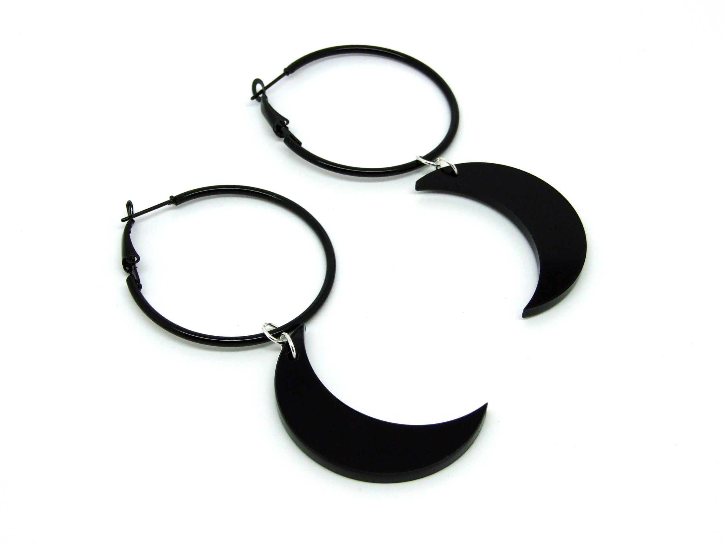 Moon Hoop Earrings - Jewellery/Earrings - My Spooky Vanity