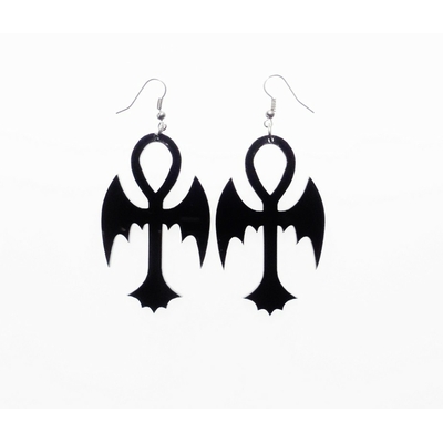 Bat Ankh Earrings