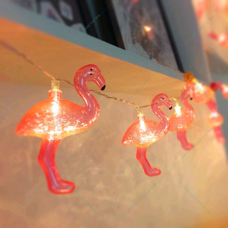 10-led-Flamingo-Cha-ne-Lumi-re-Pour-Flamingo-F-te-D-coration-D-coration-De