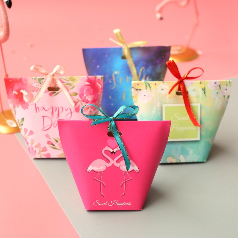 Beau-Dessin-Anim-Flamingo-et-Romantique-Papier-Bo-te-Sucrerie-Party-D-anniversaire-B-b-Douche