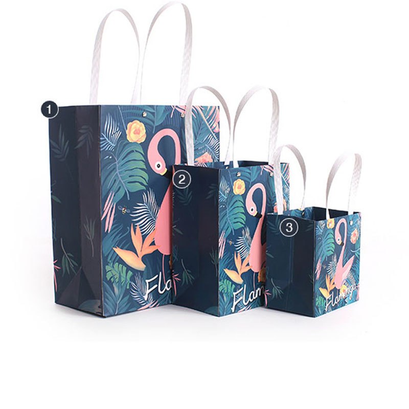 Flamingo-papier-Cadeau-sac-de-Fian-ailles-de-mariage-nuptiale-B-b-Douche-enfant-adulte-D