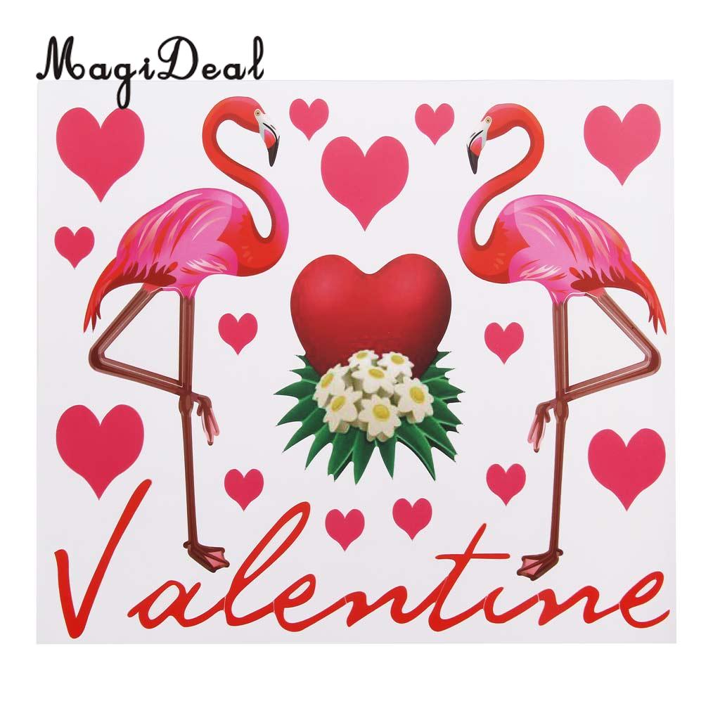 Romantique-Flamingo-Autocollants-En-Vinyle-pour-Bobo-Clair-Ballon-DIY-tiquettes-Artisanat