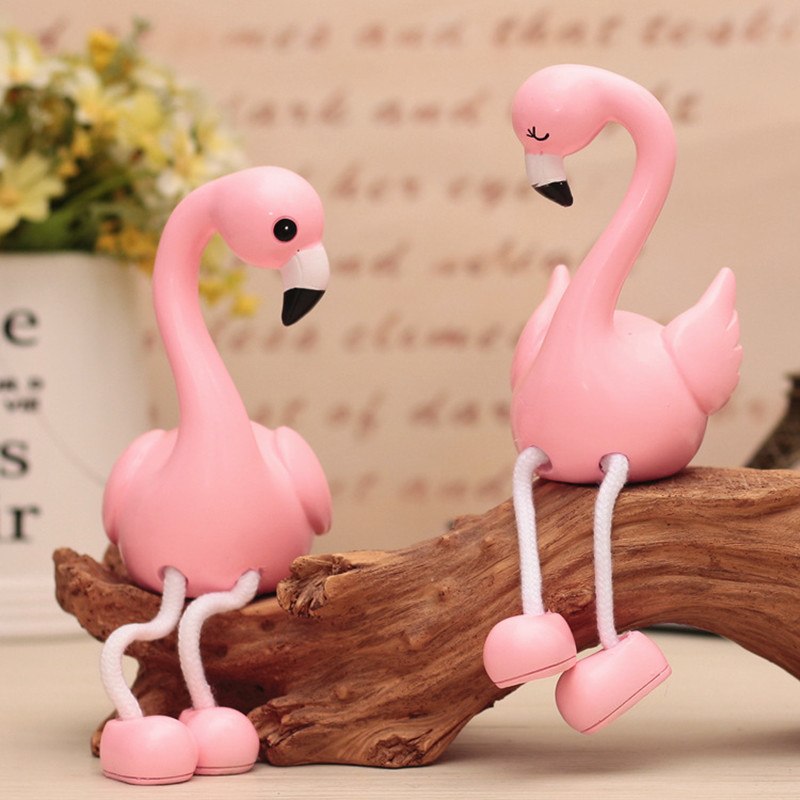 2-Pcs-ensemble-Belle-Flamingo-Ornement-De-R-sine-mobilier-De-D-coration-Figurines-Miniatures-Couples