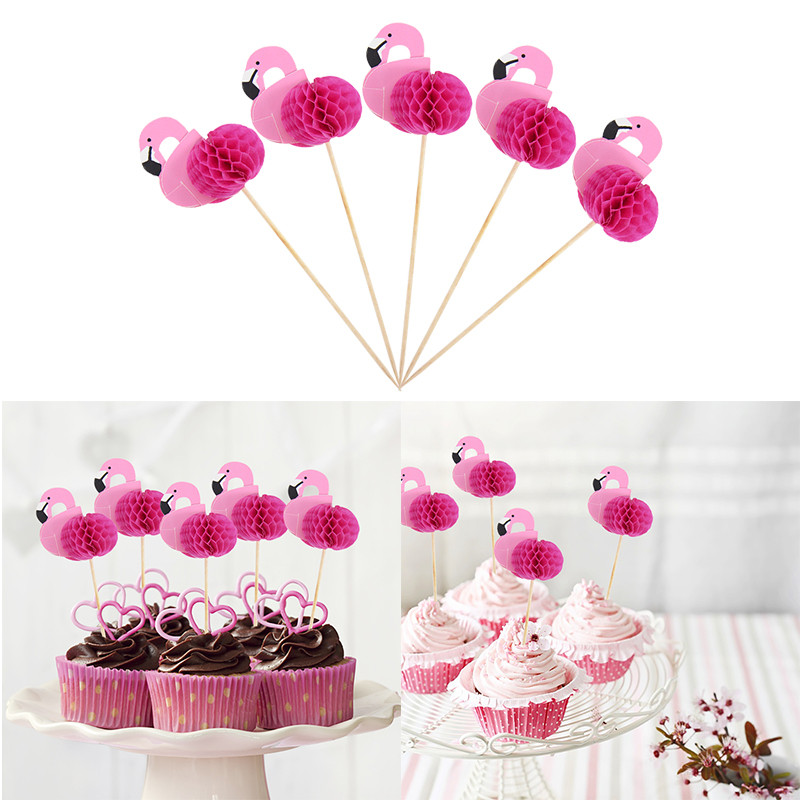 Toppers-de-G-teaux-en-Forme-de-Flamant-Rose-pour-ixd-Anniversaire-Fournitures-de-D-coration