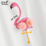 Dotfashion-Flamingo-Et-Lettre-Imprimer-Tee-2018-D-t-Col-Rond-Maille-Preppy-T-shirt-Femmes