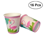 16-Pcs-Flamingo-Jetable-Gobelets-En-Papier-De-Vaisselle-Papier-Potable-Tasse-Vaisselle-Partie-Fournitures