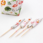 40-PCS-Flamingo-Papier-Parapluie-Boisson-Picks-G-teau-Topper-Choix-Cocktail-Parasols-Carton-Artisanat-Pour