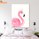 Rose-l-gant-Flamingo-Mur-Art-Toile-Peinture-Nordique-Affiches-Et-Gravures-Animaux-Mur-Photos-Pour