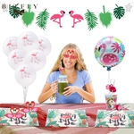 Flamingo-th-me-d-corations-de-f-te-flamingo-ballon-banni-re-papier-de-paille-verres