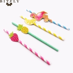 Flamingo-th-me-d-corations-de-f-te-flamingo-ballon-banni-re-papier-de-paille-verres