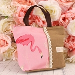 M475-D-paule-de-Bande-Dessin-e-Sac-Pour-Les-Femmes-Mignon-Animaux-Flamant-Toile-Sac