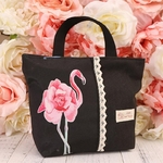 M475-D-paule-de-Bande-Dessin-e-Sac-Pour-Les-Femmes-Mignon-Animaux-Flamant-Toile-Sac