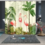 Fournitures-de-salle-de-bains-simple-main-peint-flamingo-feuilles-tropicales-num-rique-impression-imperm-able