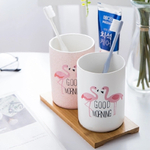 Wourmth-400-ML-Mignon-Rose-Flamingo-brosse-dents-tasse-En-C-ramique-Caf-Circulaire-Tasses-D