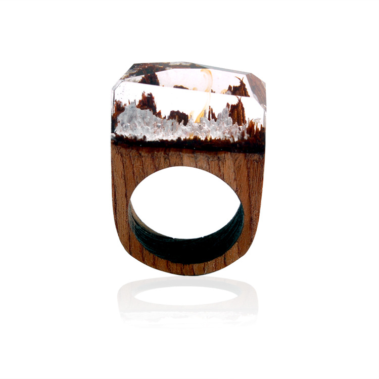 Nouveau-Design-Rose-Floraison-clair-En-Bois-Miniature-Mondes-L-int-rieur-Anneau-Pour-Les-Femmes