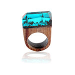 La-Magie-Des-Fonds-Marins-Monde-Rectangle-Anneau-Est-Un-Homme-et-Femme-Bague-en-r