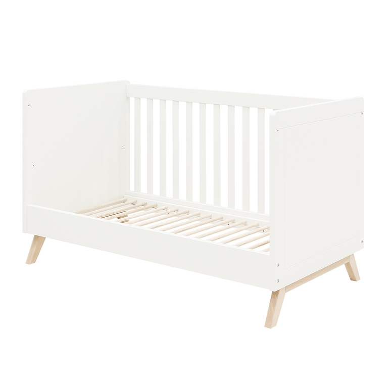 Lit Bebe Evolutif Et Commode 3 Tiroirs Bopita Fenna Blanc Et Bois Naturel Packs Bebe Lit Commode Petits Meubles