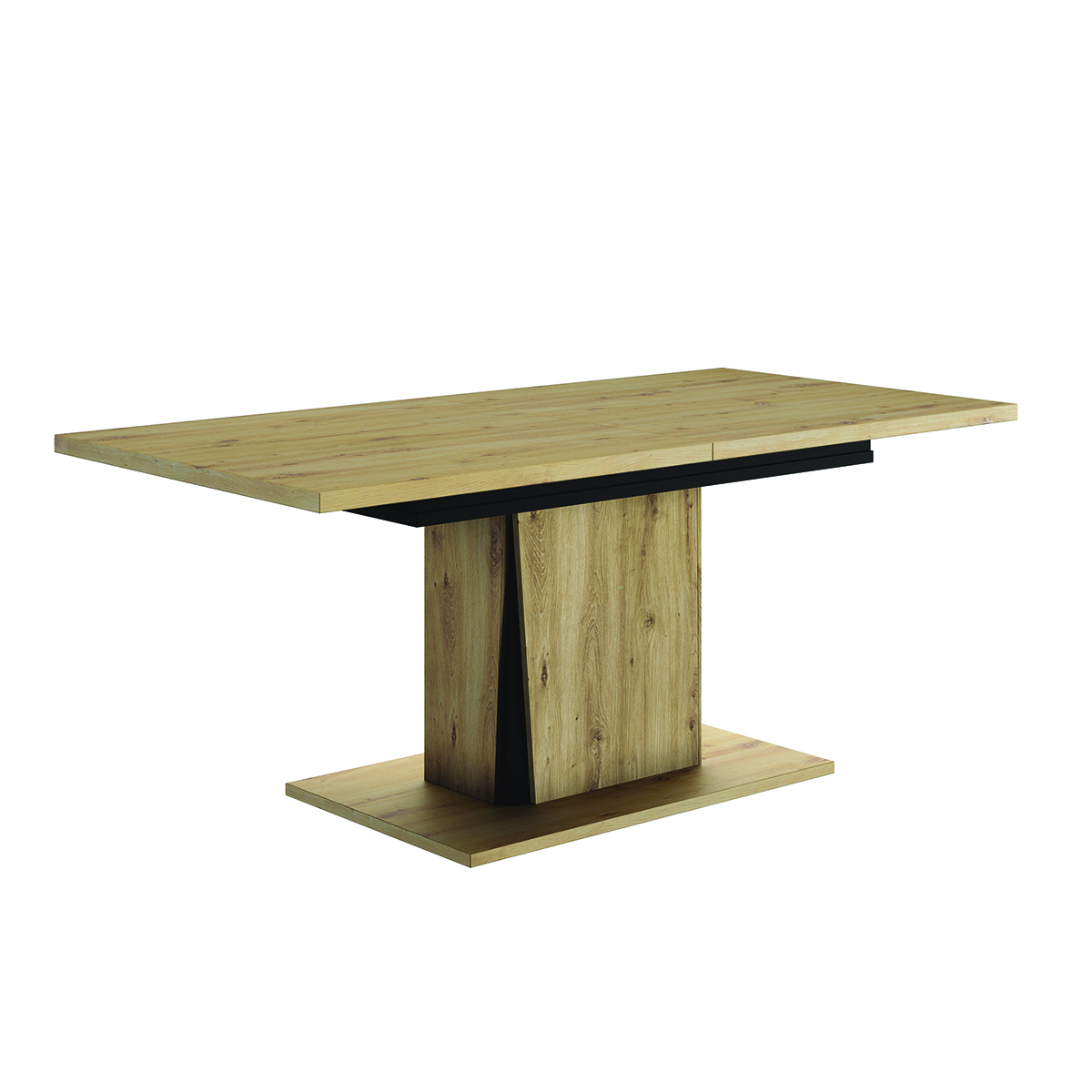 Table à manger extensible 6 à 8 places Gami Crack chêne et noir Salle