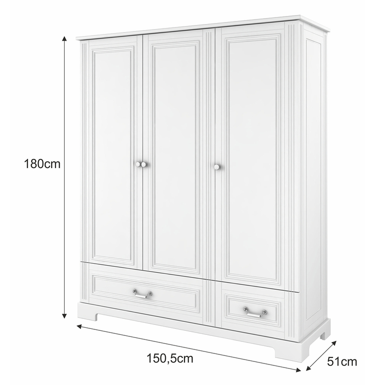 bellamy-ines-blanc-armoire-3p-dimentions