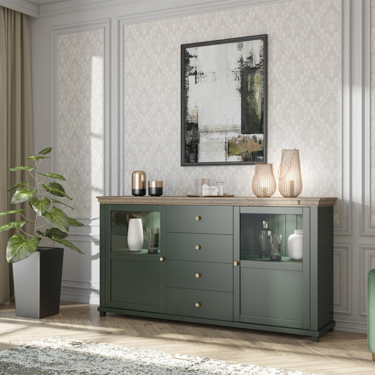 martin_24ZRJU25_buffet_2_porte_4_tiroirs_vert_bois_4